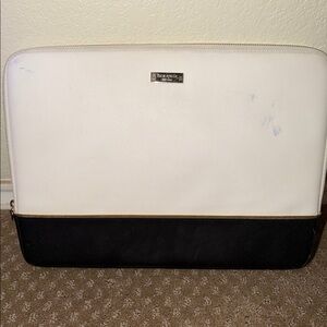 Kate Spade White and Black Laptop Case